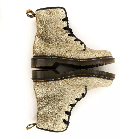 Girls DR Martens size BIG 5
1460 FARRAH
GOLD
CHUNKY GLITTER - Picture 9 of 9